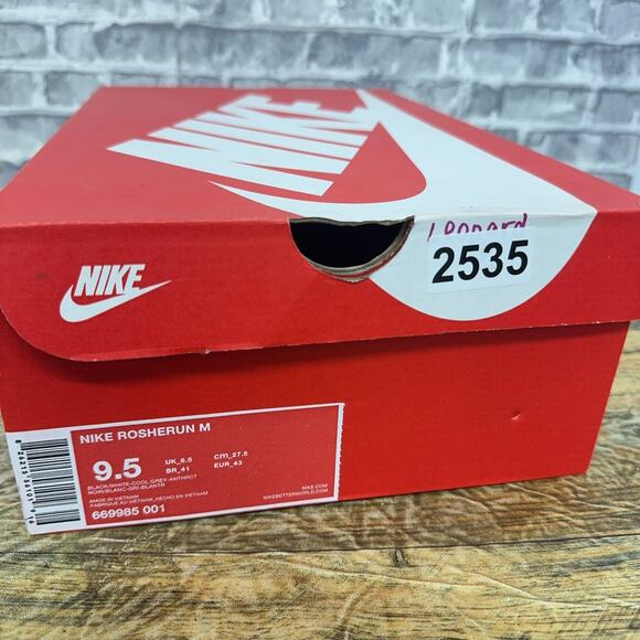 Nike Roshe One Black White Marble Leopard Custom 669985-001 Mens Size 9.5 New - Picture 8 of 8